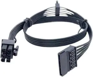 For Seasonic FOCUS PLUS Gold FX Peripheral 4 Pin SATA IDE PCIe CPU Main Power ATX 24 Pin GPU VGA Card Power Supply Mining Cable(6pin to 2 SATA)