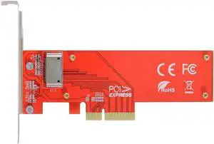 NVMe PCIe Ruler 1U GEN-Z EDSFF Short SSD E1.S to PCI-E 4X Carrier Host Adapter NVMe PCIe Ruler 1U GEN-Z EDSFF Short SSD E1.S to PCI-E 4X Carrier Host Adapter