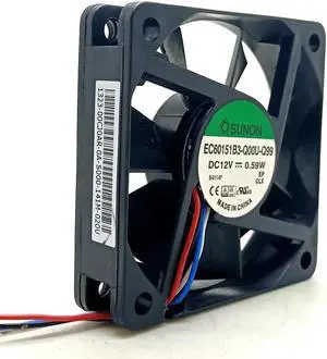 1pcs For Sunon 12V 0.59W silent fan 6015 60mm 60*60*15mm EC60151B3-Q00U-Q99 4-pin pwm axial fan