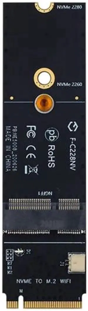 Wireless M.2 A+E Key Slot to M.2 M Key Wifi Bluetooth Adapter for AX200 9260 Bcm94352Z Card NVMe PCI Express SSD
