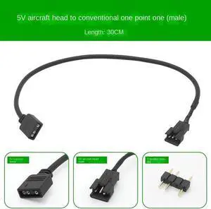 5V 3PIN 1 to 1/2/3/4/5/6/8 Computer motherboard Splitter Convert Cable SM3P RGB fan adapter male/Female connector(male 3pin 1 to 1)
