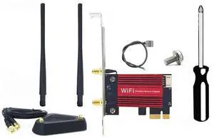 WiFi 7 BE200 Pro Pcie Wireless Network Adapter+8DB Antenna BT5.4 Tri Band 2.4G/5G/6GHz BE200 WiFi Card for Win11 Linux-AB01