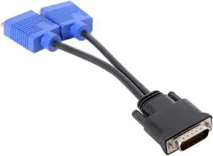 Dual 15Pin VGA RGB Female to DMS-59pin Male Splitter Extension Adapter Cable for PC Graphics Card
