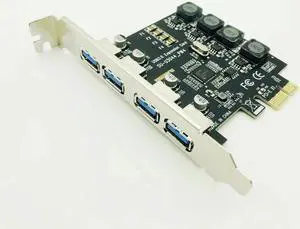 USB 3.0 PCI-E Card 4Port USB3.0 HUB PCI Exprss PCI-E to USB 3.0 Expansion Card Adapter 5Gbps For Desktop Computer Components