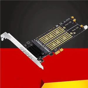 Add On Cards PCIe To M2 NVME Adapter Card PCIe X1 2Port NVME M Key SSD Converter M.2 PCI Express X1 Adapter Expansion Card Riser