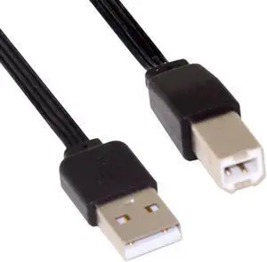 USB 2.0 Type-A Male to Type-B Male Data Flat Slim FPC Cable for Scanner & Disk & Printer 13cm