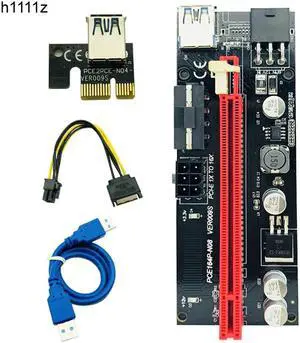 10PCS 009S PCIE PCI-E 1x to 16x PCI Express Riser Card Molex 6pin Power Supply Adapter SATA to USB 3.0 Cable for BTC ETH Mining 10PCS 009S PCIE PCI-E 1x to 16x PCI Express Riser Card Molex 6pin Power Supply Adapter SATA to USB 3.0 Cable for BTC ETH Mining