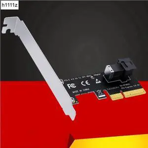 PCI Express X4 to SFF-8643 Adapter Riser Card 64Gbps PCIE X4 to SFF-8643 Expansion Card Support U2 PCIe NVMe SSD for Chia Mining