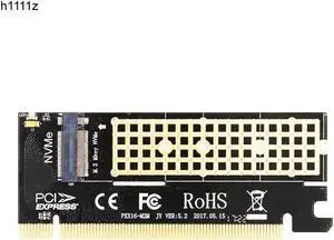 M.2 NVMe SSD Adapter M2 to PCIE 3.0 X16 Controller Card M Key Interface Support PCI Express 3.0 x4 2230-2280 Size M.2 FULL SPEED