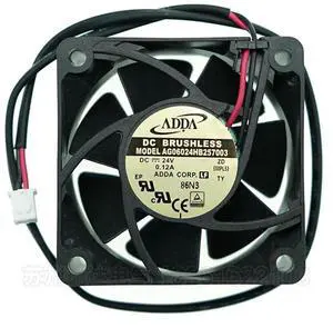 FOR AD06024XB257000 6025 dc 24v AD0624HB-A70GL 2wire Cooling Fan 60*60*25MM