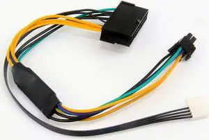ATX 24pin to Motherboard 2-port 6pin Adapter Power Supply Cable Cord for HP Z220 Z230 SFF Mainboard Server Workstation 30cm Cord