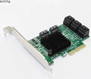 SATA Card PCI-e PCI Express to SATA 3.0 III 3 SSD PCIe SATA 8 ports Expansion Board Card Adapter Raiser with Low Profile Bracket