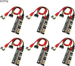 6PCS Riser 016 USB3.0 PCIE Riser PCI Express X16 Extender Adapter 016 GPU Riser Card SATA 15pin to 6pin Power Voltage Monitoring 6PCS Riser 016 USB3.0 PCIE Riser PCI Express X16 Extender Adapter 016 GPU Riser Card SATA 15pin to 6pin Power Voltage Monitoring