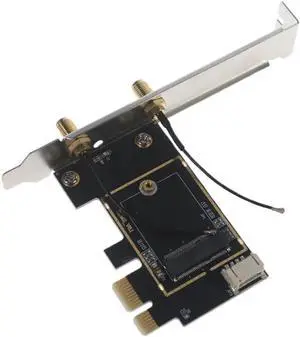 Desktop Wireless Network M.2(Ngff-) WiFi Card to PCIe 1X Adapter Converter with Bluetooth-compatible Cable