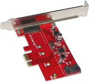 PCIE Riser Card PCI-E 2.0 to SATA3.0+M.2 SSD Adapter ASM1061 6Gbps Support NGFF(M.2) B Key Type