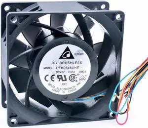 PFB0848UHE 8cm 80mm fan 80x80x38mm DC48V 0.65A 4 lines high-volume cooling fan for server chassis