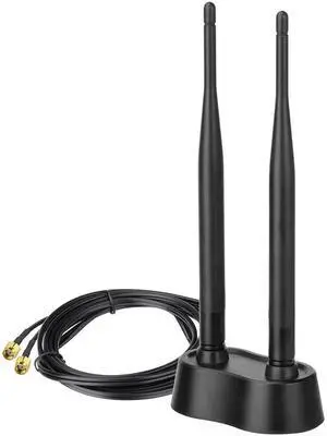 6.0dBi Omnidirectional Dual Band WiFi Antenna RP-SMA Male for Wireless Network Router Hotspots, PCI PCIe WiFi Cards