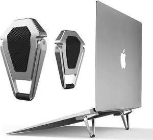 Portable Invisible Laptop Stand Mini Aluminum Cooling Pad Computer Keyboard Mount Kickstand Ergonomic Lightweight Laptop Desk Stand (1pack2pcs)