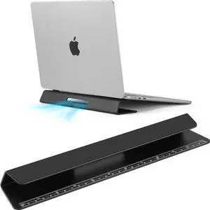 Portable Laptop Wedge Airflow Cooling Stand Aluminium Laptops Feet Legs Improved Ergonomics Stability and Versatility - Compatible with MacBook and All Laptop with Ruler