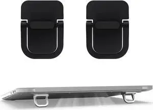 2pcs Keyboard Stands Mini Laptop Stand for Desk Portable Laptop Stand Compatible with MacBook Air Pro XPS HP More. (Black)