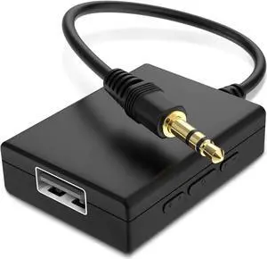 USB to Aux Audio Adapter 3.5mm Male to USB Female Adapter for Playing Music with USB Drive in Your Car