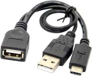 USB Type C OTG Adapter USB-C Type-C USB 3.1 to USB 2.0 Female OTG Data Cable with Power for Cell Phone & Tablet & Laptop USB Type C OTG Adapter USB-C Type-C USB 3.1 to USB 2.0 Female OTG Data Cable with Power for Cell Phone & Tablet & Laptop