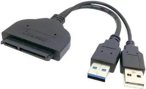 DZ 5V 2.5'' HDD USB 2.0 Power Cable Hard Disk Cable USB 3.0 Male to SATA 22Pin Female Cable for 2.5" SATA Hard Drive