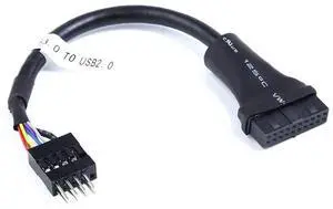 UsB 3.0 to UsB 2.0 adapter cable, 20-pin to 9-pin motherboard UsB conversion cable forcomputer, with needle guard plate.