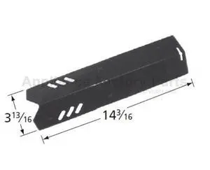 Appliance Factory Parts 91581 heat plate, porc stl, 14.1875 x 3.8125;