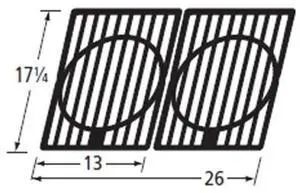 Appliance Factory Parts 64332 grid, ci, 17.25 x 26; Stok Appliance Factory Parts 64332 grid, ci, 17.25 x 26; Stok