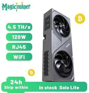 Magicminer BG01 SHA-256 Solo Miner4.5TH/s 120W Low Noise Desktop Mining NodeSupports BTC/BCH etc.WiFi & RJ45Web Control