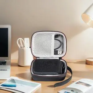 Portable Storage Bag Shockproof EVA Protective Case Waterproof Hard Shell Storage Bag for JBL Go 4 Bluetooth-Compatible Speaker