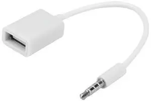 3.5mm Male Audio AUX Jack to USB 2.0 Type A Female OTG Converter Cable