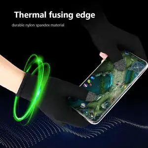 1 Pair Palm Fingertip Gloves Anti-slip Gamer Gloves Sweatproof Mobile Phone Finger Sleeves Breathable for PUBG Mobile Phone Game