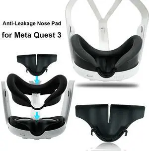 Silicone VR Nose Cushion Breathable Anti-Leakage VR Nose Cover Washable Comfortable for Quest 3 Headset Accessories