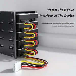SATA 1 to 5 SATA Hard Disk 3.5/2.5 inch Power Supply Splitter Adapter Cable Cord Splitter Power DIY Sever for PC Sever