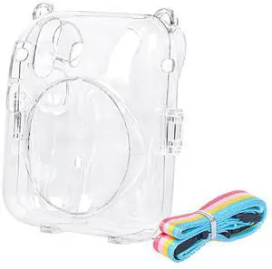 Mini Camera Bag PC Crystal Protective Shell with Shoulder Strap Cover Shell for Fujifilm Instax Mini 12 for Camera Instax Mini12