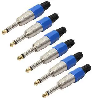 6xMono Sophomore Core Amplifier Microphone Plug 6.35mm Audio Jack Connector