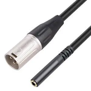 3.5mm Stereo Audio Adapter Cable Female To XLR Male Interconnect Cable for Microphone