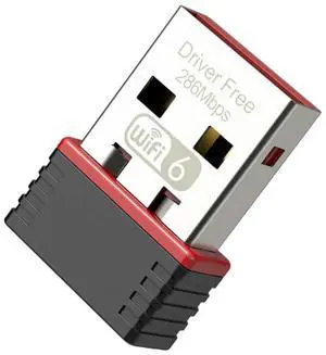 Wireless USB Driver Free USB Network Adapter 286Mbps Wireless Network Card AX Protocol High Speed USB 2.4GHz for Laptop Tablet