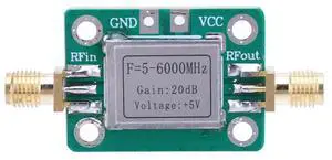 5-6000MHz RF Wideband Amplifier VFH UHF SHF Broadband Radio Frequency Amplifier Module DC 5V RF Signal Power Amplifier Board