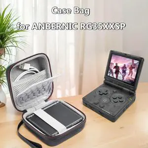 EVA Hard Carrying Case Bag Shockproof Travel Protective Case with Hand Rope for ANBERNIC RG35XXSP Handheld Game Console