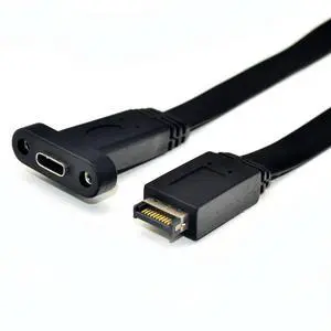 10Gbps USB 3.1 Type C Front Panel Header Type EMainboard Expansion Cable Line Nut Head with Nut Design for Easy Fixing