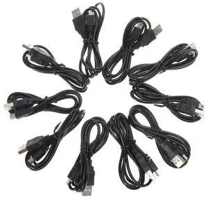 10PCS USB Charger Cable Cord 1M Power Cable Fast Charging USB Cable Fast Charging Cord for PS3 Controller Accessories