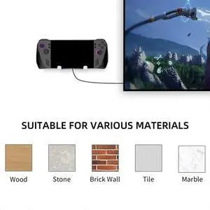 Console Dock Bracket Space Saver TV Dock Accessories Stable Wall Storage Stand for PS5 Portal/ROG Ally X/Switch/Steam Deck