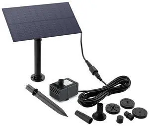 5W 5V Fountain Panel Pump Garden Decoration with Stake Solar Panel Water Pump Watering System Energy Saving 180L/h Kits for Pool