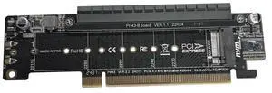 PCIe X16 To X8+X4+X4 Splitter Card Adaptor M.2 NVMEx2 Input Ports M.2 PCIE Adapter Support 2280/2260/2242/2230 SSD