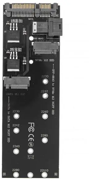 SFF-8643 To M.2 U2 Set NGFF M-Key To Slimline SAS NVME PCIe Adapter 22Pin SATA Adapter Suitable for Laptop Desktop Mainboard