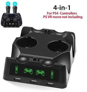 4 in 1 Game Joypad Charging Cradle Station Controller Handle Charging Dock Base Stand for PS4+PS Move