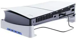 For PS5 Slim Base Stand Base Stand Holder with 4-Port USB2.0 Hub Display Stand for 5 Slim Disc & Digital Edition
